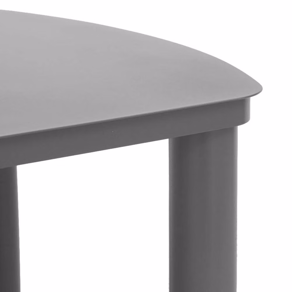 sweeek Powder Coated Aluminium Rectangular Garden Table for 10 People in Dark Grey, W: 225 cm – 3