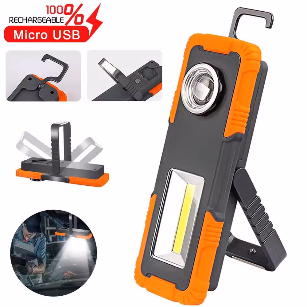 EONLION Rechargeable LED Work Light with Magnetic Base and Adjustable Panel in White and Multicolour – 2