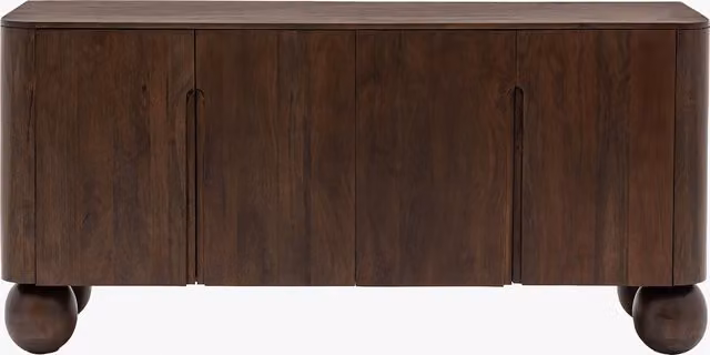 Perch & Parrow Orb Mid-Century Mango Wood Sideboard in Brown