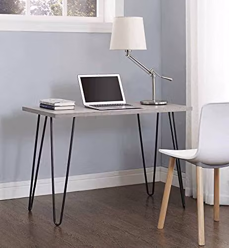 Dorel Modern Writing Desk in Grey Oak Look, W/D/H: 101.6 x 49.5 x 68 cm – 2