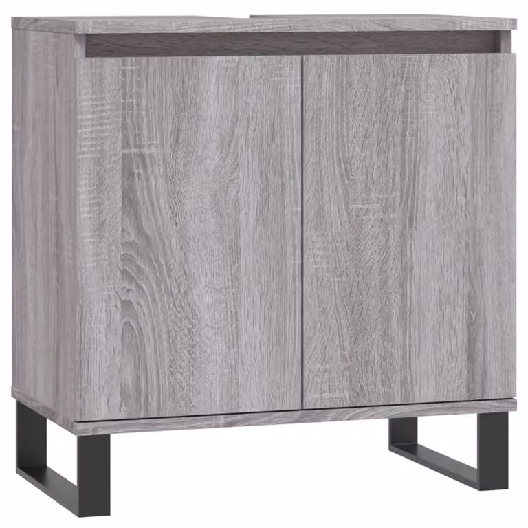 Berkfield Home Grey Sonoma Bathroom Cabinet, W/D/H: 58 x 33 x 60 cm