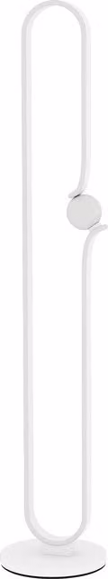 HOMCOM Dimmable LED Floor Lamp with Transparent Glass Sphere Night Light and Foot Switch, White