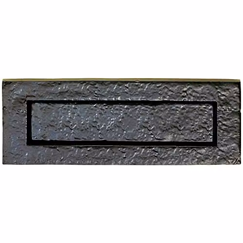Loops Traditional Sprung Letterbox Plate in Black Antique Finish – 1