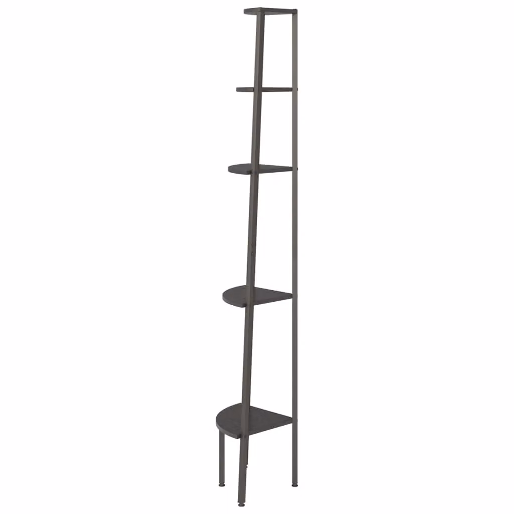 Berkfield Home 5-Tier Corner Shelf in Black, W/D/H: 45.5 x 31.5 x 180 cm – 2
