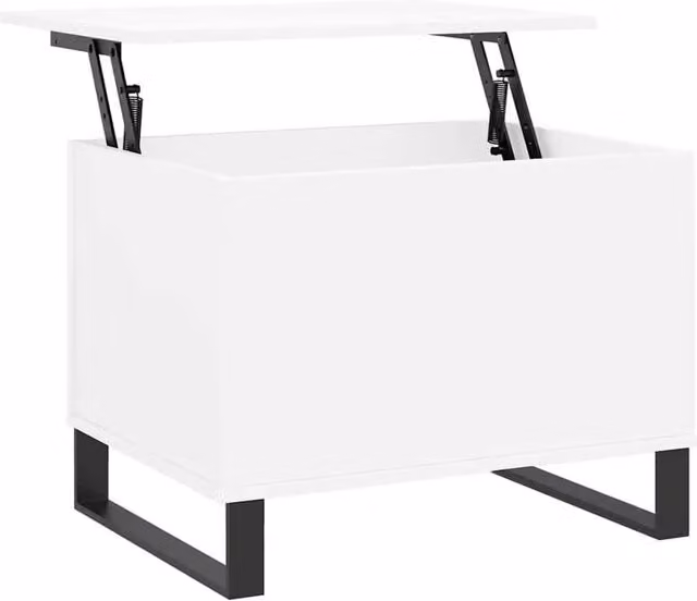 Berkfield Home Modern White Lift Mechanism Coffee Table, W: 60 cm, D: 44.5 cm, H: 45 cm
