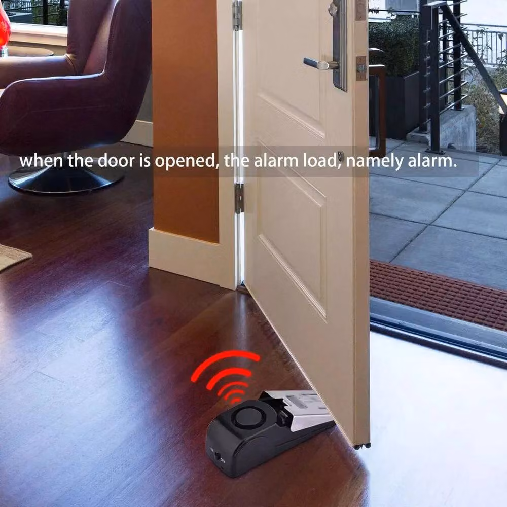 SPETLEK Home Travel Security Wedge Door Stop Alarm System, 4 Pack, Black – 5