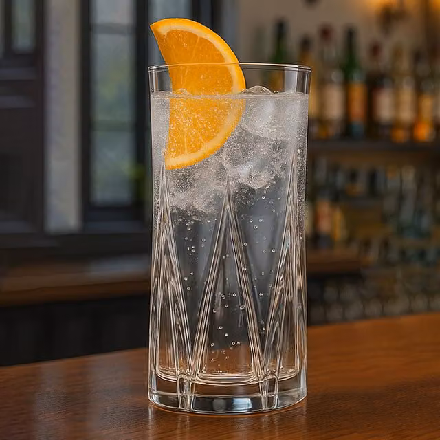 LAV Zoey Geometric Tumbler Highball Glasses, 380ml, Transparent, Set of 12