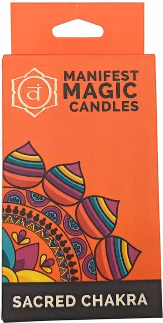 KDMD Manifest Magic Orange Sacred Chakra Taper Candles, Pack of 12 – 7