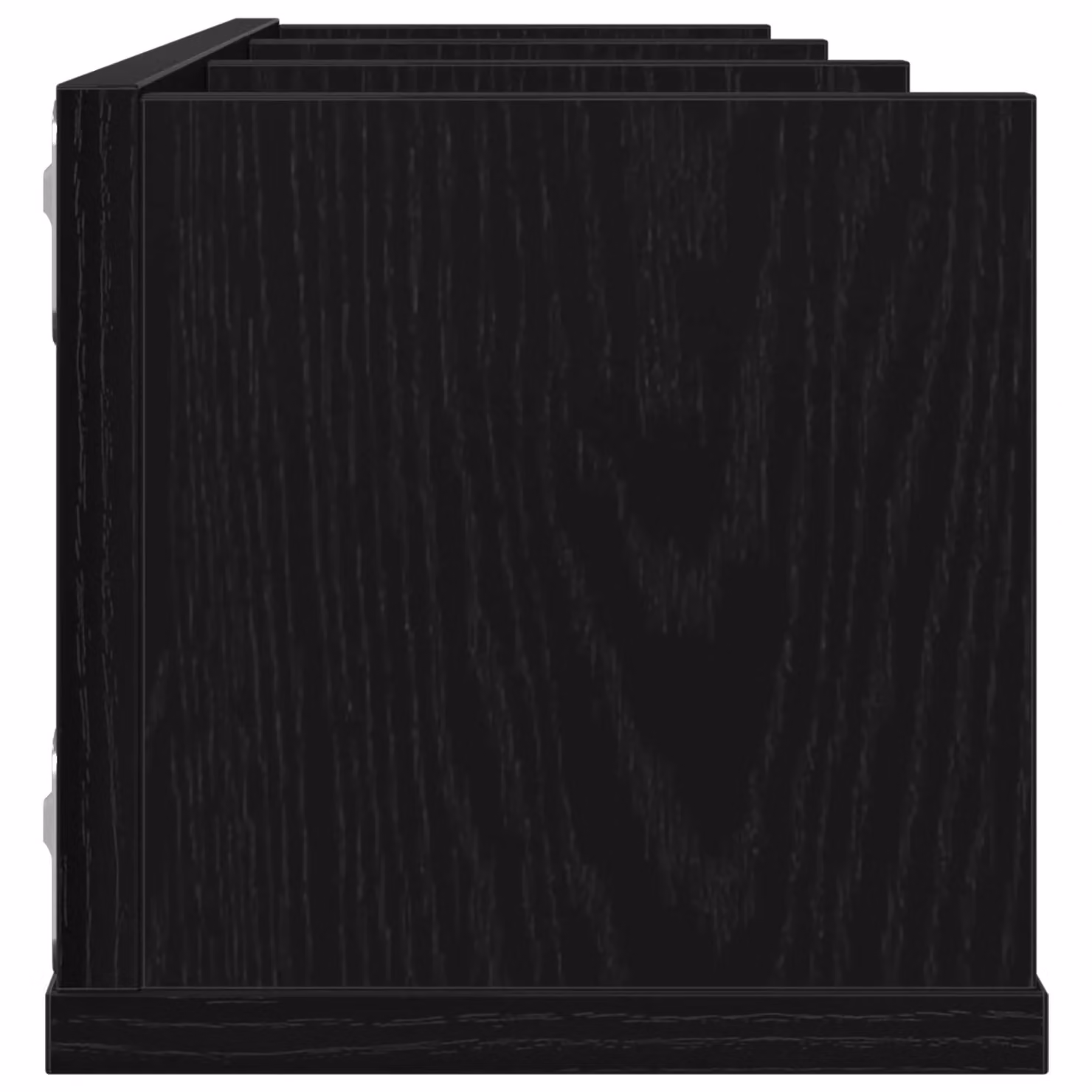 Berkfield Home CD Wall Shelf in Black Oak, W: 75 cm, D: 18 cm, H: 18 cm – 3