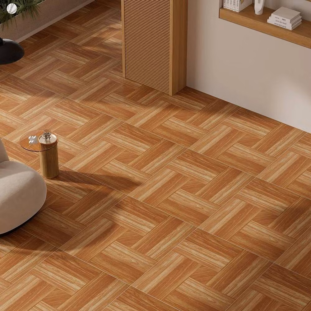 Kelvenix 30-Piece Self-Adhesive Wood-Look PVC Flooring Tile Set, Brown, W: 520 mm x L: 10000 mm – 3