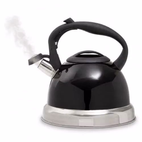 Premier Housewares Black 3 Litre Whistling Kettle