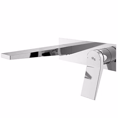Balterley BTSO328 Modern Wall Mounted Single Lever Basin Mixer Tap, Chrome, W/D/H: 12.9 x 21.0 x 22.3 cm