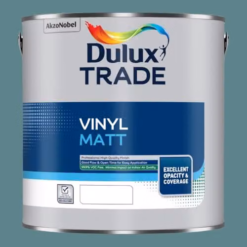 Dulux Trade Vinyl Matt Dispersion Paint in Teal Voyage, 2.5l