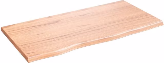 Berkfield Home Wall Mounted Oak Shelf in Light Brown, W/D/H: 80 x 40 x 2 cm