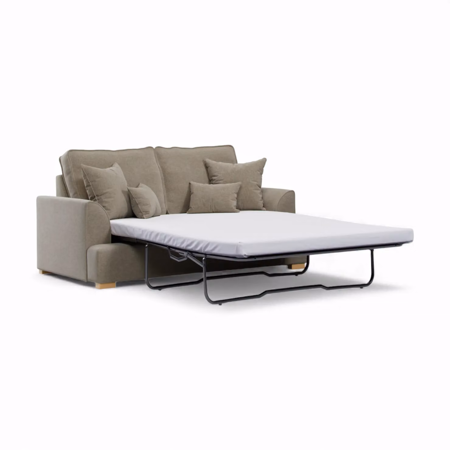 The Great Sofa Company Ophelia Grey Fabric 2 Seater Sofa Bed with Pull Out Frame and Scatter Cushions – 2