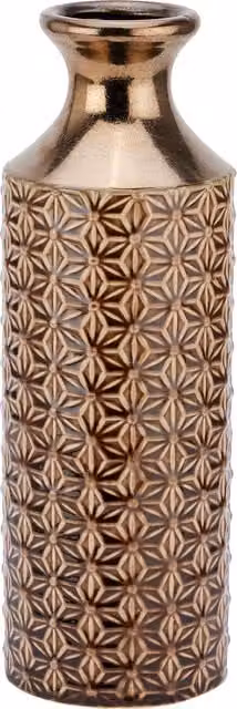 KDMK Stephen Collection Caramel Fluted Ceramic Tabletop Vase - Brown