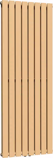 Lux Heat Caramel Fudge Coloured Vertical Double Radiator, H: 160 cm, W: 56 cm