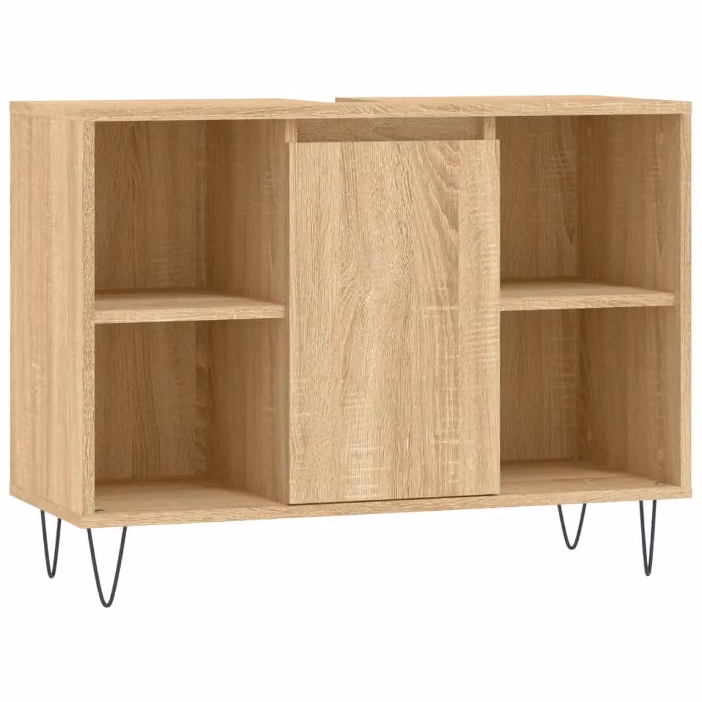 Berkfield Home Sonoma Oak Bathroom Cabinet, Brown, W: 80 cm, D: 33 cm, H: 60 cm – 2
