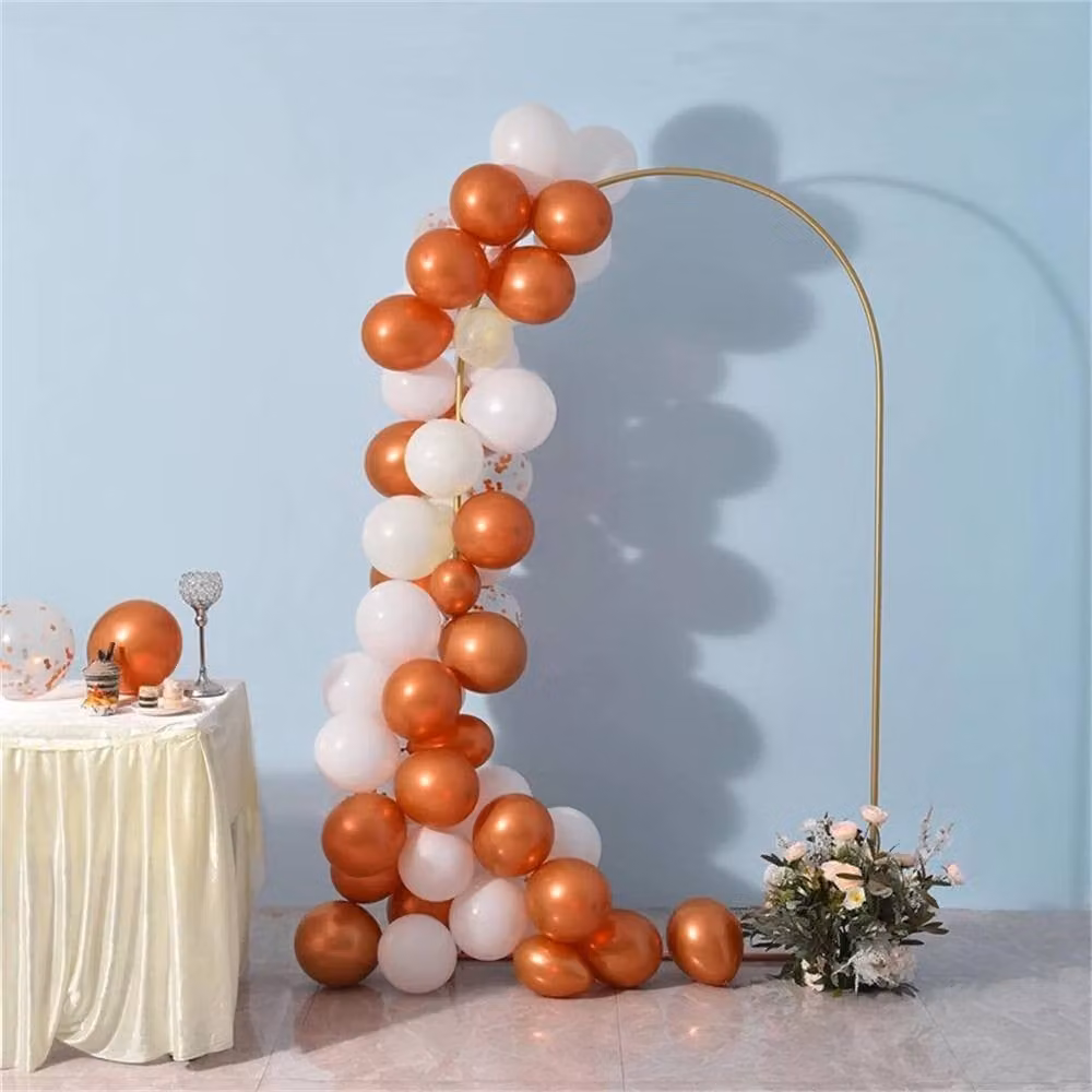 Nordara Gold Metal Wedding Arch Backdrop Stand, W: 120 cm, H: 80 cm – 2