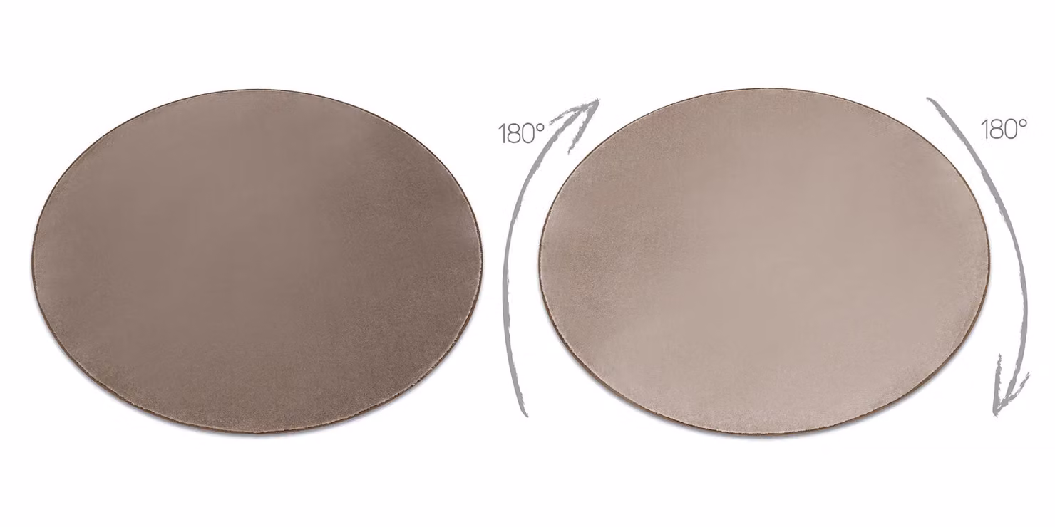 RugsX Round Seduction Grey Polyamide Rug, Diameter: 100 cm – 2