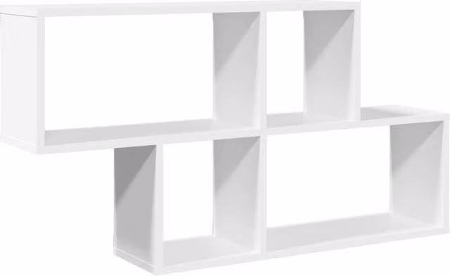 Berkfield Home Wall Mounted White MDF Shelf W/D/H: 100 x 20 x 53 cm – 1