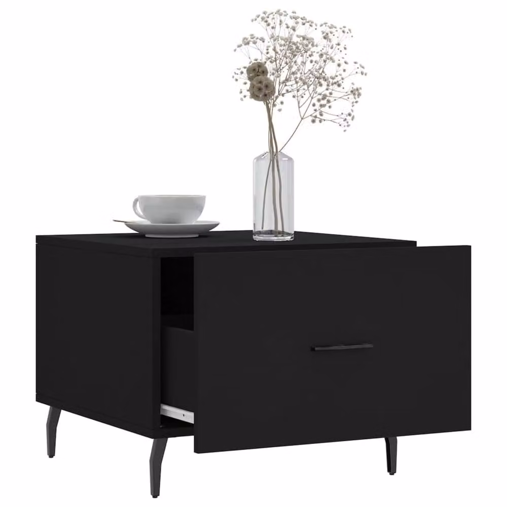 Berkfield Home Set of 2 Black Decorative Coffee Tables, W/D/H: 50 x 50 x 40 cm – 3