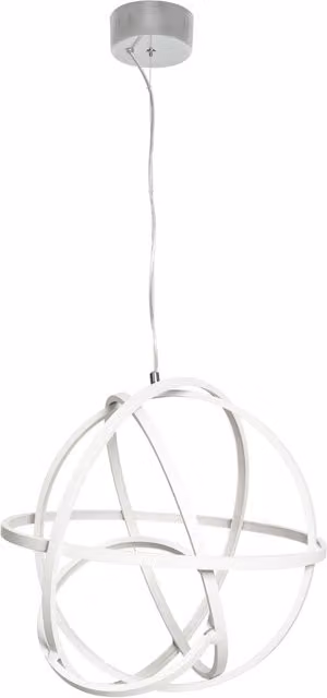 Litecraft Spherical LED Geometric Frame Pendant Light in White