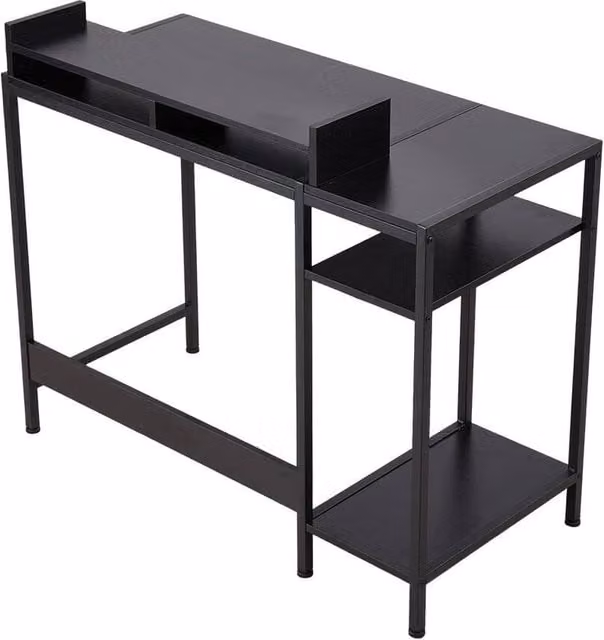 FLAVORA Black Gaming Desk and Modern Writing Table with Matt Finish