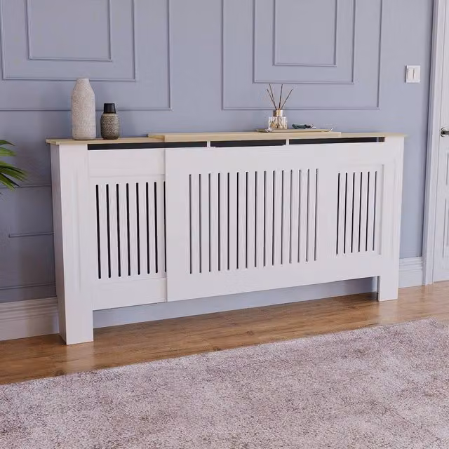 HD Designs Vida Designs Arlington Adjustable Radiator Cover in White – 1