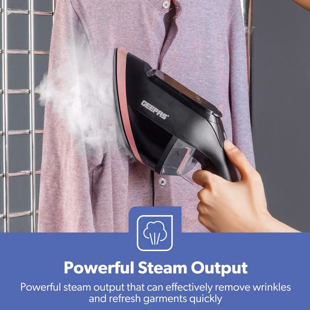 Geepas 1950W Portable Handheld Garment Steamer with Fabric Brush in Black – 3