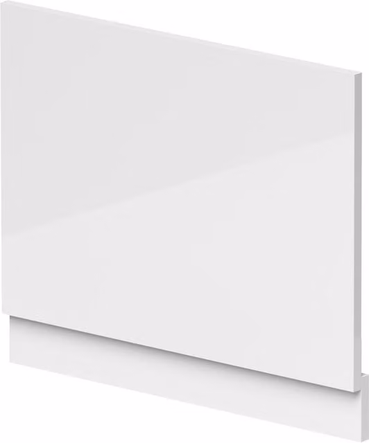 Balterley Waterproof Straight Shower Bath End Panel in Gloss White, Width: 70 cm