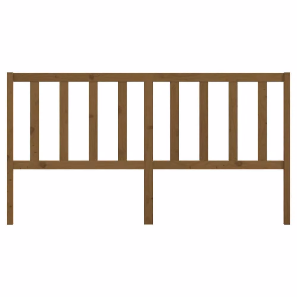 Berkfield Home Rustic Solid Wood Pine Bed Headboard, Honey Brown, W: 206 cm, D: 4 cm, H: 100 cm – 3