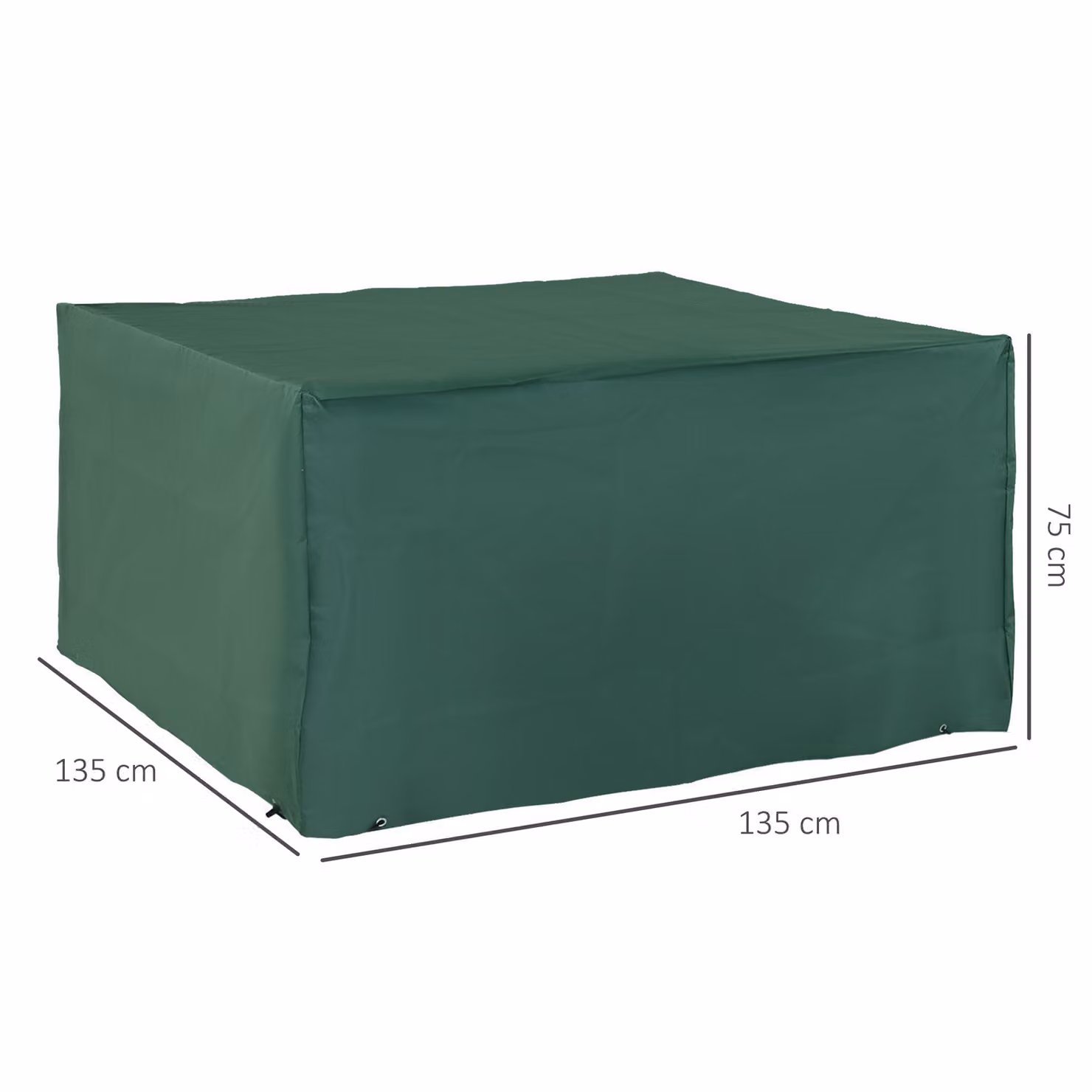 Outsunny Green Water-Repellent Oxford Fabric Garden Sofa Cover, W/D/H: 135 x 135 x 75 cm – 3