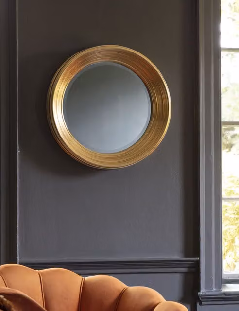 Gallery Direct Chaplin Round Gold Vintage Wall Mirror