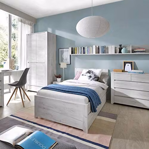 Furniture To Go Angel Single Bed in White with Underbed Drawer and Slats, W/D/H: 90 x 200 cm – 2