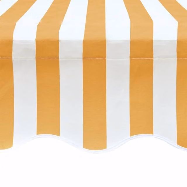 Berkfield Home Durable Polyester Awning Sunshade Canvas in Sunflower Yellow and White, 6 x 3 m