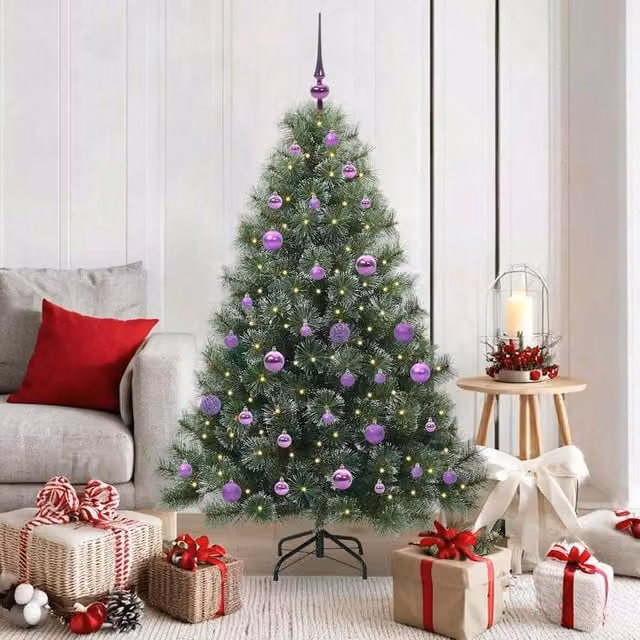Berkfield Home Artificial Green Christmas Tree with 150 LEDs, Height: 150 cm – 1