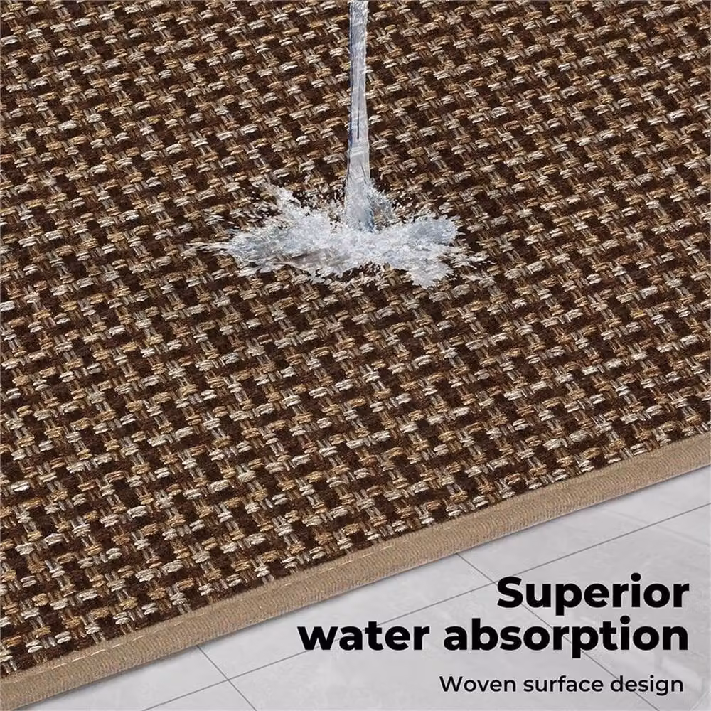 Kelvenix Woven Brown 2 Piece Non-slip Kitchen Mat Runner Set, Diameter: 100 cm – 3