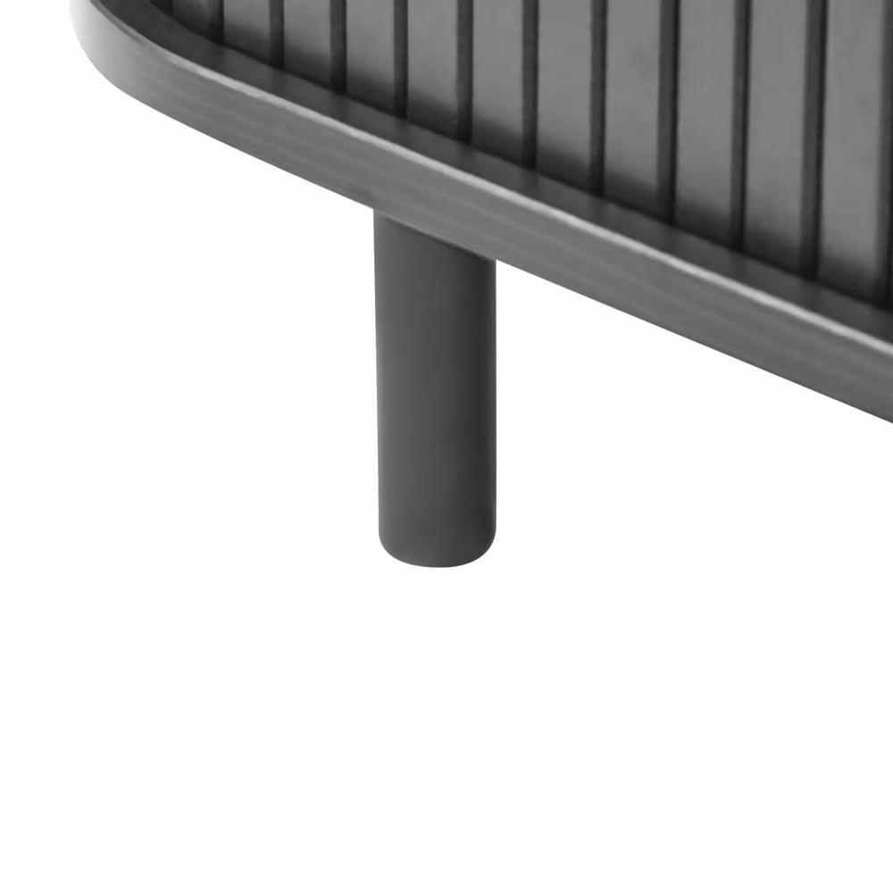 Wyld and Coco Black MDF and Metal Retro Sideboard, W: 80 cm, D: 40 cm, H: 60 cm – 5