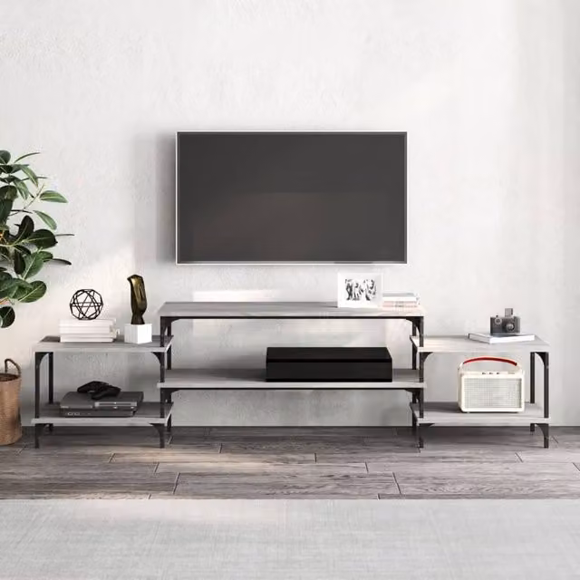 Berkfield Home Grey Sonoma TV Cabinet W/D/H: 197 x 35 x 52 cm