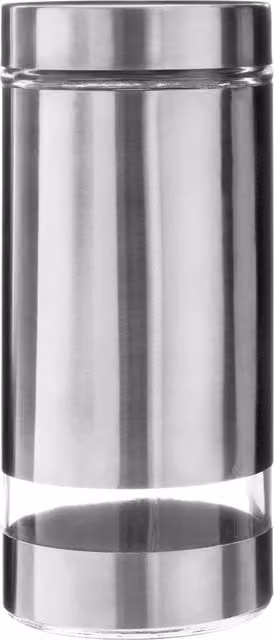 Orsina Airtight Glass and Stainless Steel Storage Jar, Silver, 1300 ml – 1