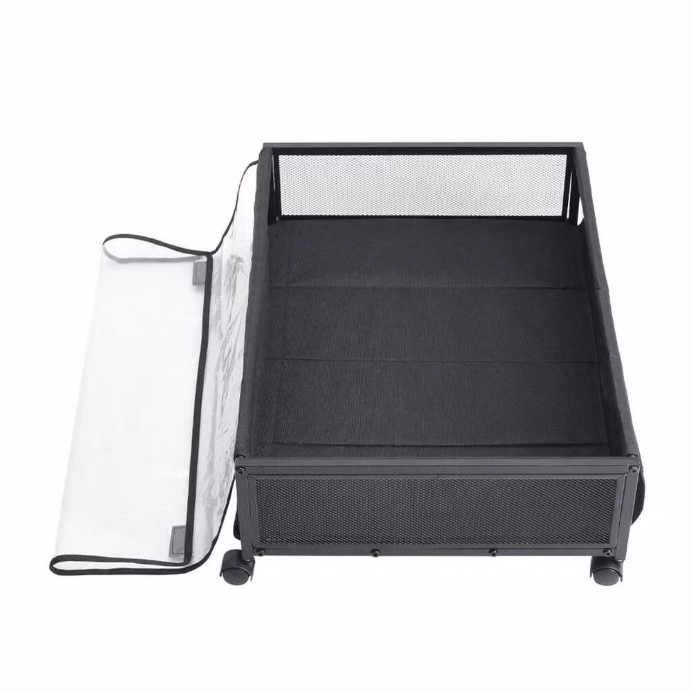 KORVIXA 2-Pack Underbed Storage Boxes in Black, Width: 90 cm – 4
