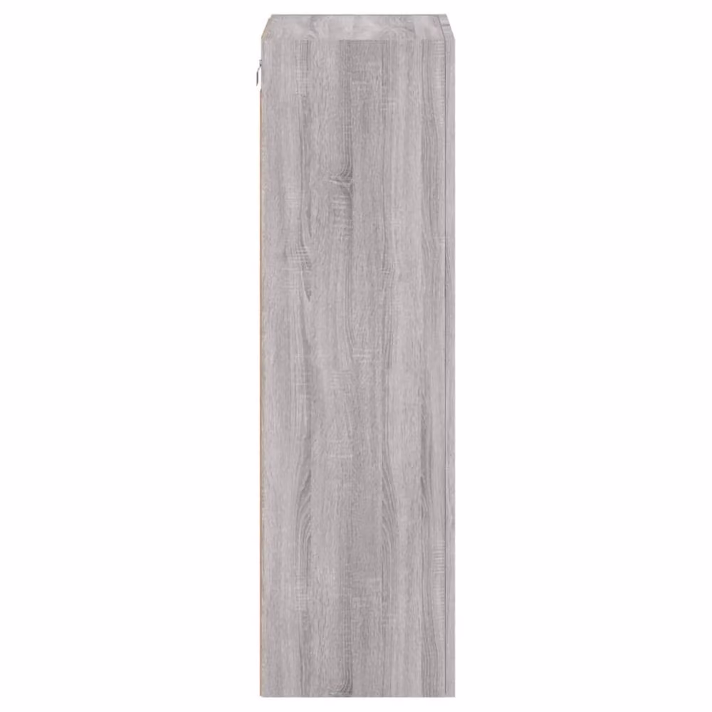 Berkfield Home Grey Sonoma Wall Mounted TV Cabinet with Hinged Doors and Internal Shelves, W/D/H: 40.5 x 30 x 102 cm – 4