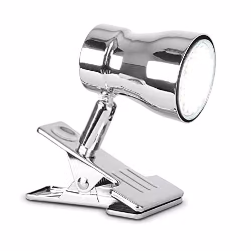 ValueLights Adjustable Clip-On Spotlight in Silver Chrome Finish