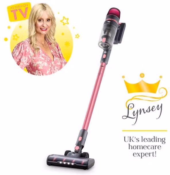 Swan 29.6V PETS Cordless Bagless Stick Vacuum Cleaner in Pink