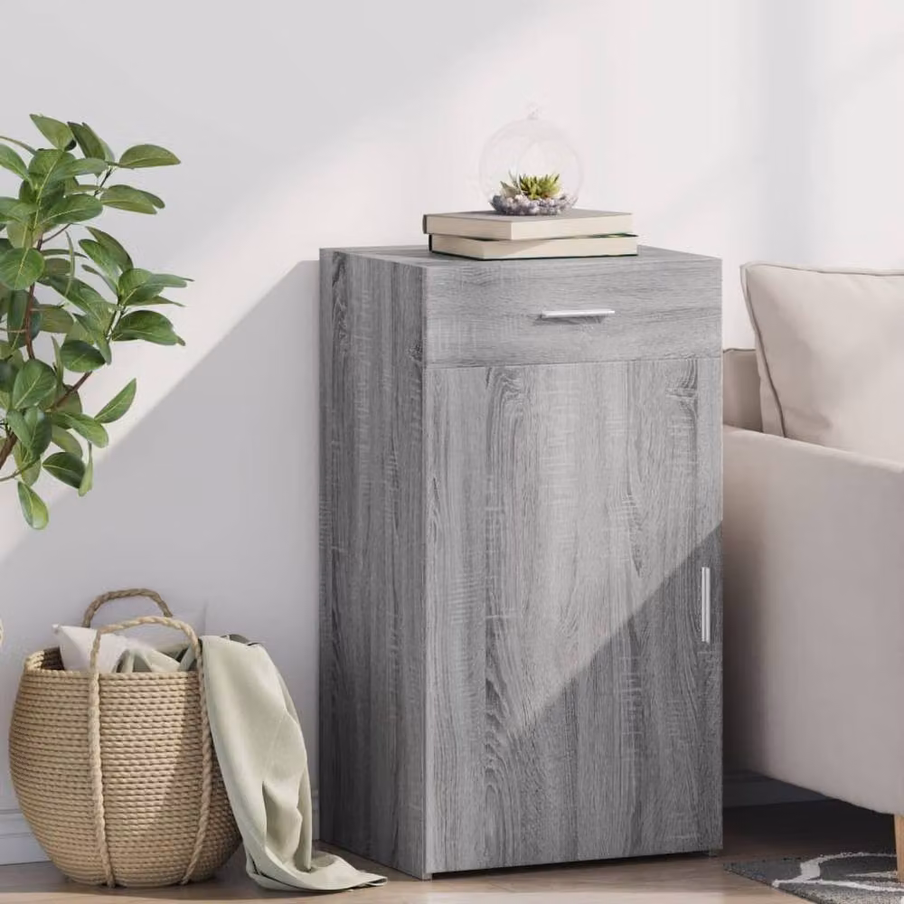 Berkfield Home Grey Sonoma Sideboard in Matt Engineered Wood W/D/H: 50 x 42.5 x 93 cm – 2