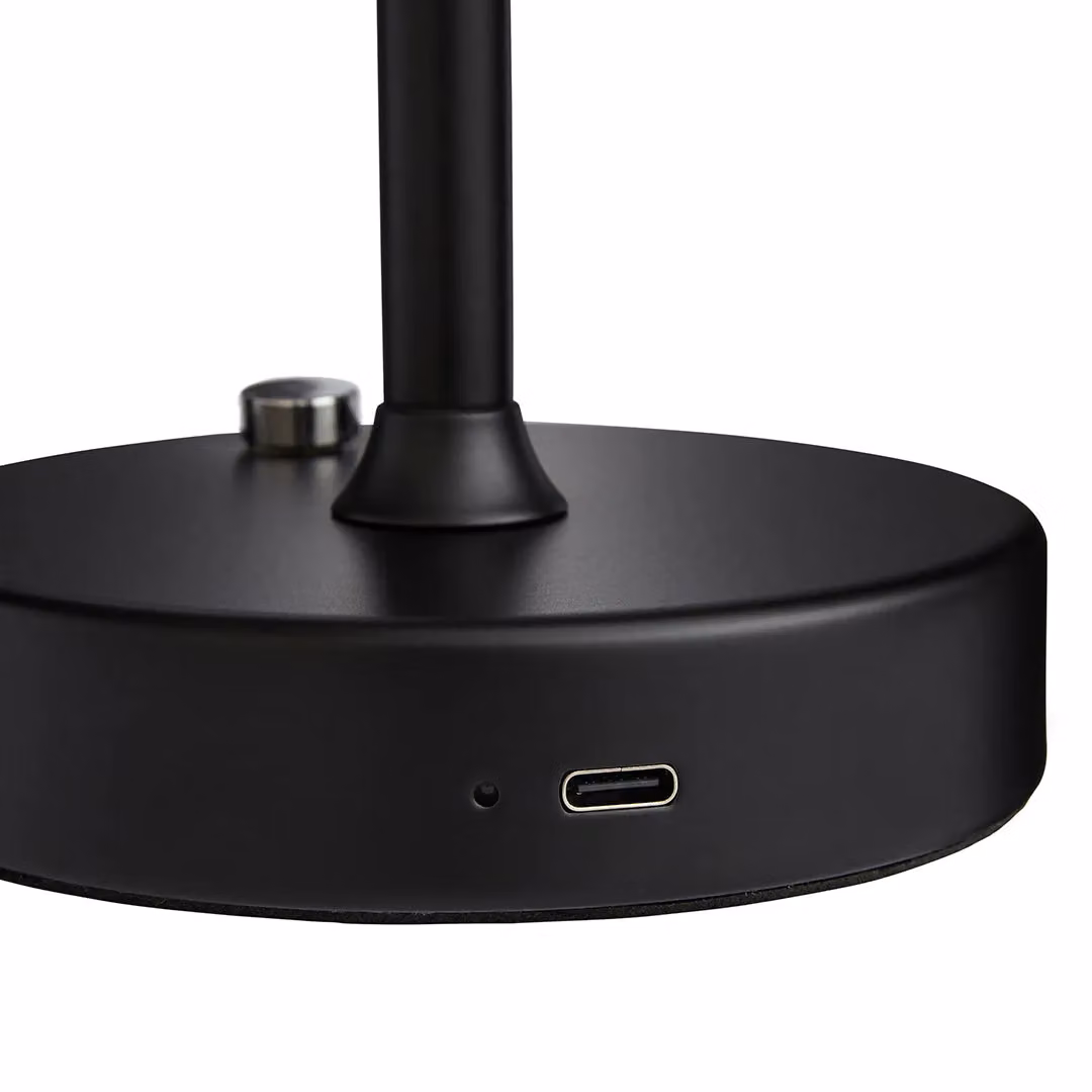 Pagazzi Energize Black LED Rechargeable Desk Table Lamp with Touch Sensor – 3