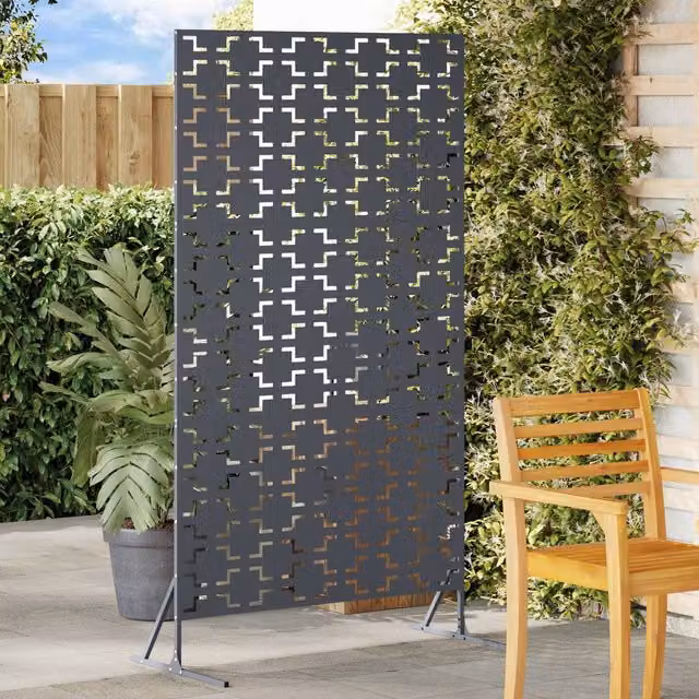 Berkfield Home Anthracite Steel Privacy Screen, W: 100 cm, D: 50 cm, H: 180 cm – 1