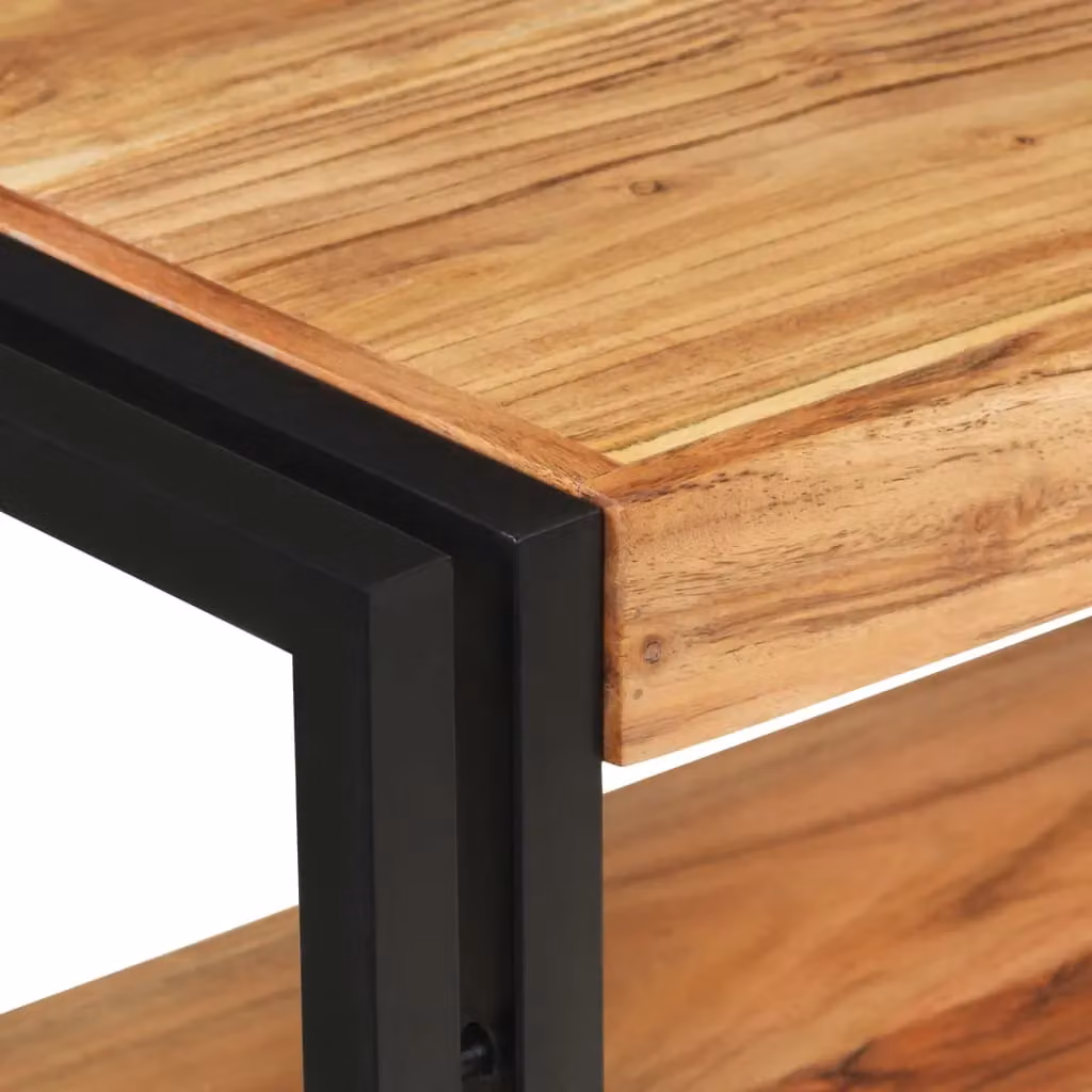 Berkfield Home Industrial Console Table in Brown Solid Acacia Wood, W/D/H: 150 x 30 x 75 cm – 3