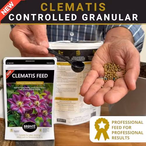 Bronte Heritage Clematis Feed Controlled-Release Granules for Climbers, 120g – 2